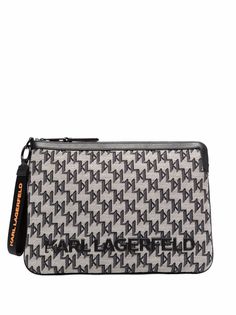 Karl Lagerfeld жаккардовый клатч с монограммой