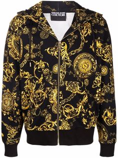 Versace Jeans Couture худи на молнии с узором