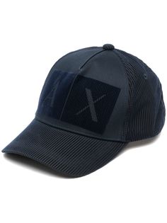Armani Exchange вельветовая бейсболка с логотипом