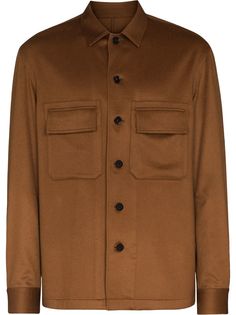 Ermenegildo Zegna кашемировая рубашка на пуговицах