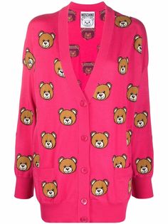 Moschino шерстяной кардиган вязки интарсия