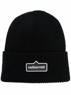 Neil Barrett шапка бини с нашивкой-логотипом