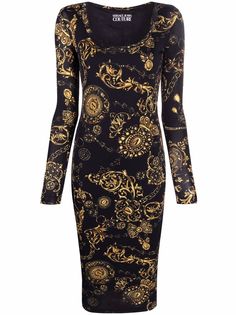 Versace Jeans Couture платье миди с принтом Baroque