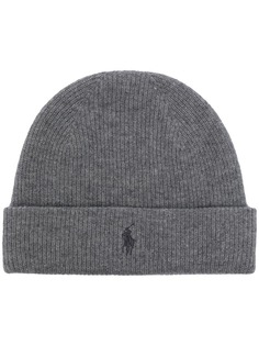 Polo Ralph Lauren шапка бини в рубчик с вышитым логотипом