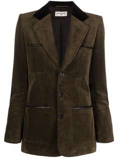 Saint Laurent однобортный жакет с заостренными лацканами