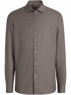 Ermenegildo Zegna рубашка с косым воротником