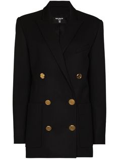 Balmain двубортный блейзер оверсайз