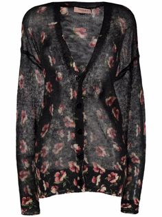 TWINSET кардиган с цветочным принтом