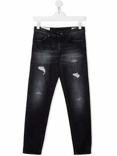 DONDUP KIDS узкие джинсы с эффектом потертости