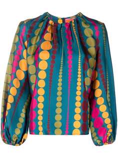 La Doublej шелковая блузка в стиле колор-блок