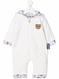 Moschino Kids стеганый ромпер Teddy Bear