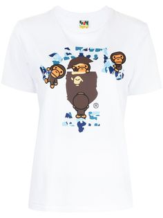 A BATHING APE® футболка Milo с логотипом Bape