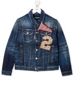 Dsquared2 Kids джинсовая куртка с нашивкой-логотипом