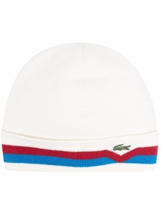 Lacoste шерстяная шапка бини с полосками