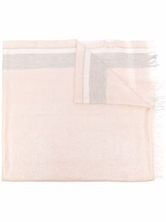 Fabiana Filippi шарф с эффектом металлик и бахромой