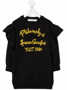 Philosophy Di Lorenzo Serafini Kids платье с оборками и логотипом