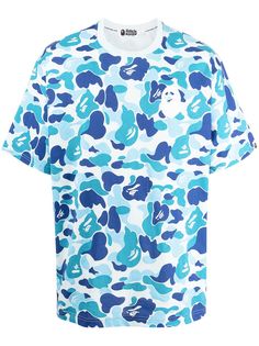 A BATHING APE® футболка с камуфляжным принтом и логотипом Bape