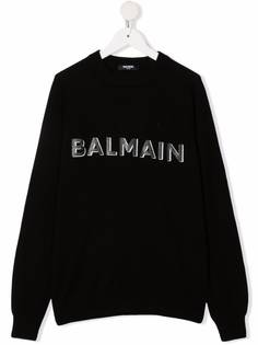 Balmain Kids джемпер с логотипом