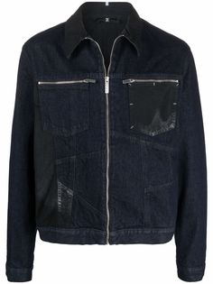 MCQ джинсовая куртка с контрастными вставками