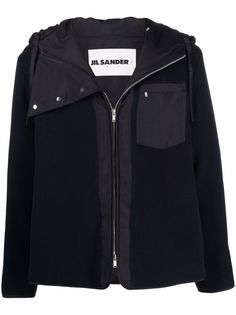 Jil Sander шерстяная куртка-бомбер со вставками