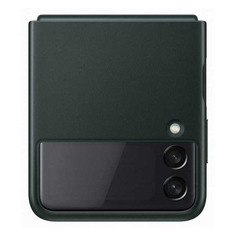 Чехол (клип-кейс) Samsung Leather Cover, для Samsung Galaxy Z Flip3, зеленый [ef-vf711lgegru]