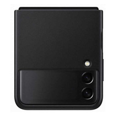Чехол (клип-кейс) Samsung Leather Cover, для Samsung Galaxy Z Flip3, черный [ef-vf711lbegru]