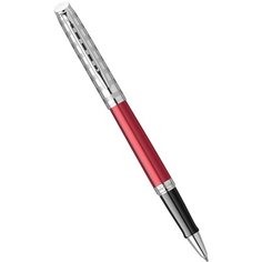 Ручка роллер Waterman Hemisphere Deluxe (красный, серебряный)