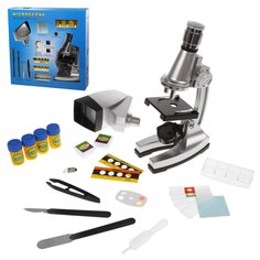 Научно-познавательный набор Наша Игрушка микроскоп детский, 90х увеличение (многоцветный)