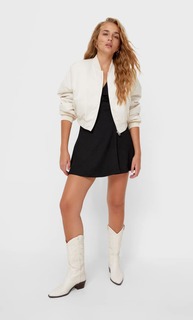 Stradivarius Платье С Запахом Черный S