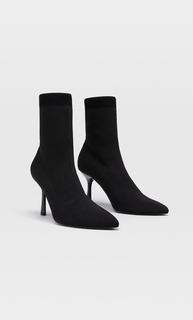 Stradivarius Эластичные Ботильоны На Шпильке Черный 37
