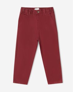 Бордовые джинсы Baggy для мальчика Gloria Jeans