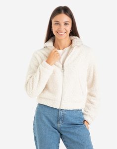 Молочная плюшевая куртка Gloria Jeans
