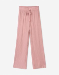 Розовые домашние брюки в рубчик Gloria Jeans