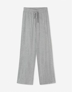 Серые меланжевые домашние брюки в рубчик Gloria Jeans