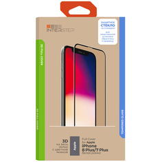 Защитное стекло InterStep 3D Full Cover iPhone 8 Plus/7 Plus бел 3D Full Cover iPhone 8 Plus/7 Plus бел