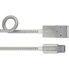 Кабель для сотового телефона InterStep USB-miсroUSB, PVC/Nylon 2м Silver USB-miсroUSB, PVC/Nylon 2м Silver