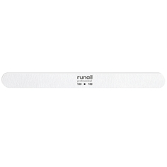 ruNail, Пилка для искусственных ногтей белая, закругленная, 100/180