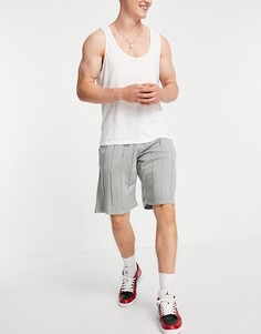 Светло-серые трикотажные oversized-шорты в баскетбольном стиле (от комплекта) ASOS DESIGN-Серый