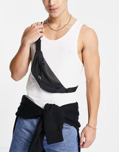 Черная сумка-кошелек на пояс с вышивкой "NLM" New Look-Черный цвет