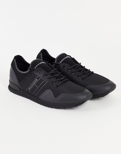Черные классические кроссовки для бега с логотипом-надписью сбоку Tommy Hilfiger-Черный цвет