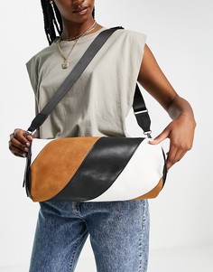 Черная сумка-дафл со вставками разных цветов NA-KD-Черный цвет