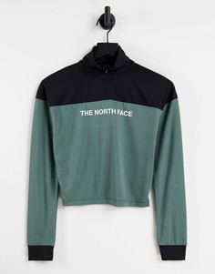 Зеленый флисовый топ с молнией 1/4 The North Face Mountain Athletic-Зеленый цвет