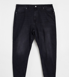 Черные выбеленные джинсы узкого кроя в винтажном стиле Only Curve Veneda-Черный цвет