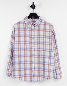 Рубашка в клетку Heartbreak-Голубой