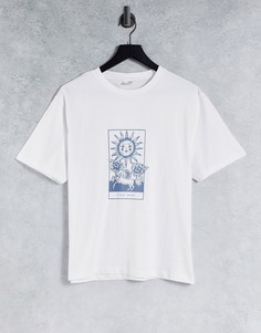 Белая футболка для дома с принтом в виде солнца Chelsea Peers-Белый