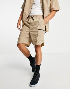Бежевые шорты из нейлона с карманом от комплекта Jack & Jones Core-Светло-бежевый цвет