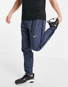 Темно-синие тканые джоггеры Nike Running Dri-FIT-Голубой