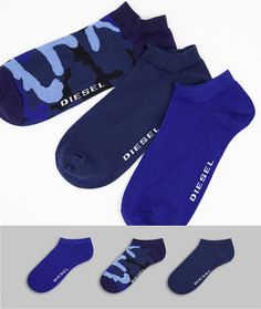Набор из 3 пар носков (черные/синие/с камуфляжным принтом) Diesel-Разноцветный