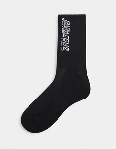 Черные носки с полосками контрастного цвета Santa Cruz-Черный