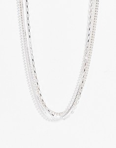Серебристое ярусное ожерелье Accessorize-Серебряный